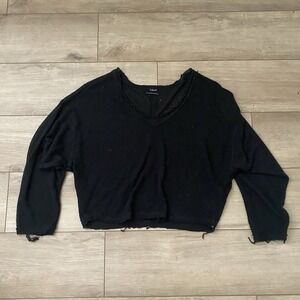 Out from Under Urban Outfitters Sweater Texture Open Knit Mesh Black Small